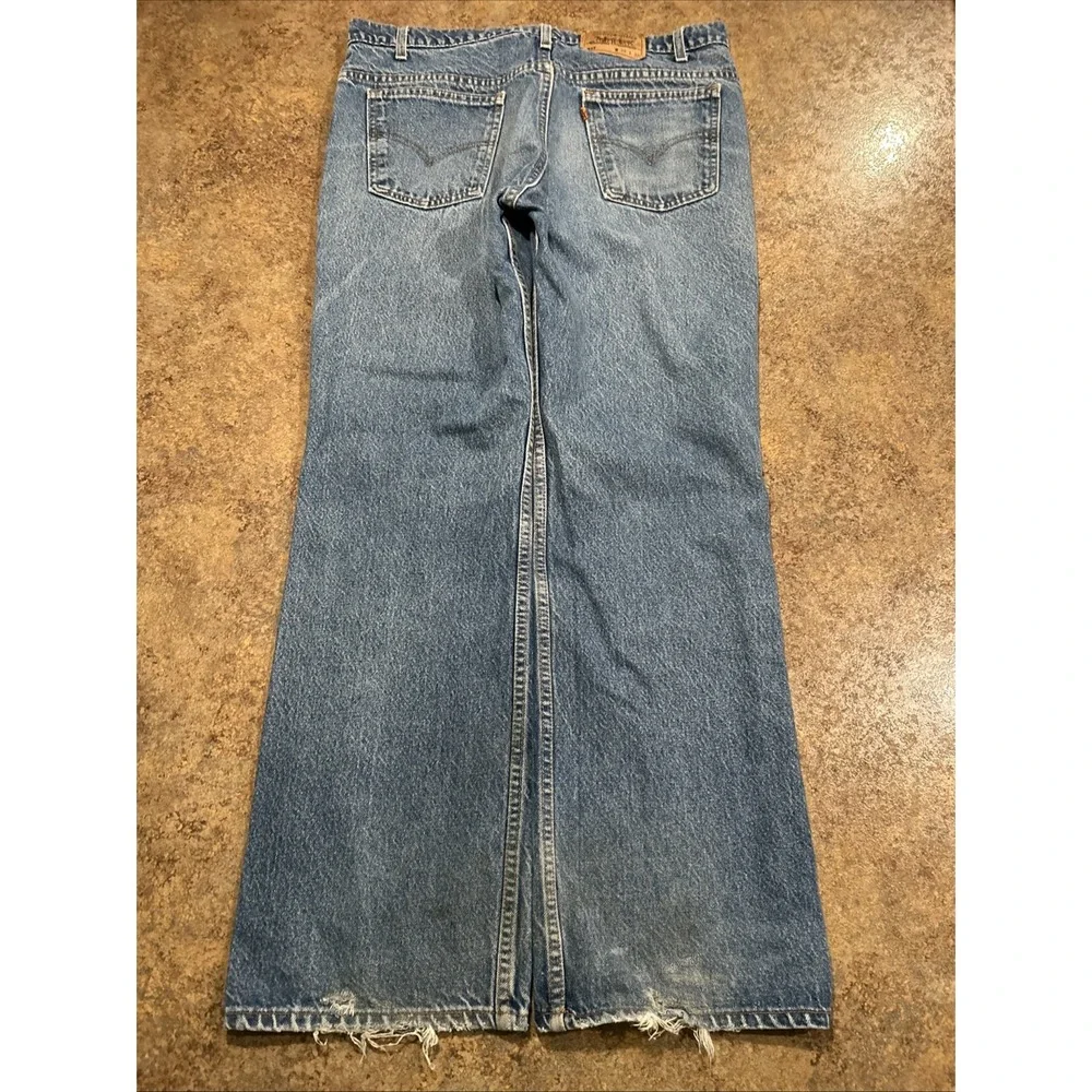 Vintage Levis 517 Orange Tab 38x32 (fits 36x31) Bootcut 90s Made In USA